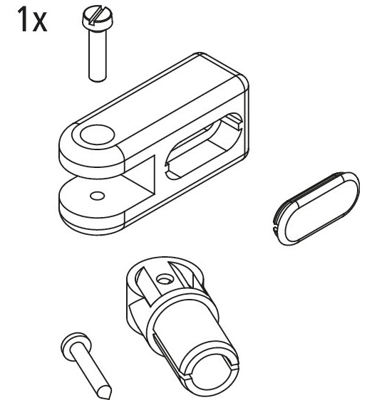 Kermi Set Stabilisierung Wand für Stabilisierung, bestehend aus Wandanschluss und Montagekleinteilen 2535024