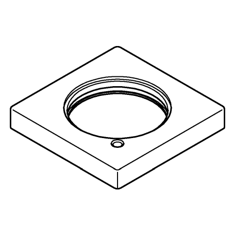 Grohe Rosette eckig für Waschtisch-Batterien ohne Zugstange supersteel 48421DC0