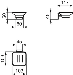 Ideal Standard Seifenschale IOM Cube, chrom E2201AA