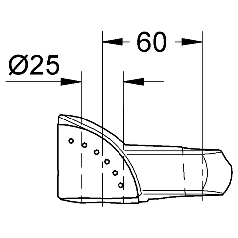 Grohe Gleitelement velourchrom 06659RR0
