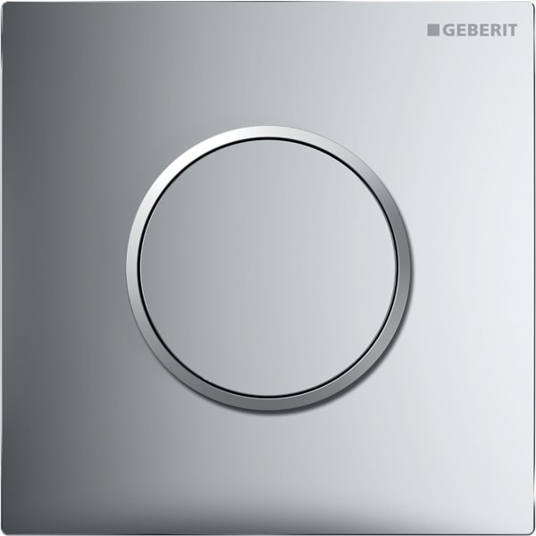 Geberit Typ 10 Betätigungsplatte für Urinal-Steuerung pneumatischer Spülauslösung, hochglanz-verchromt/mattverchromt 241.915.KH.1