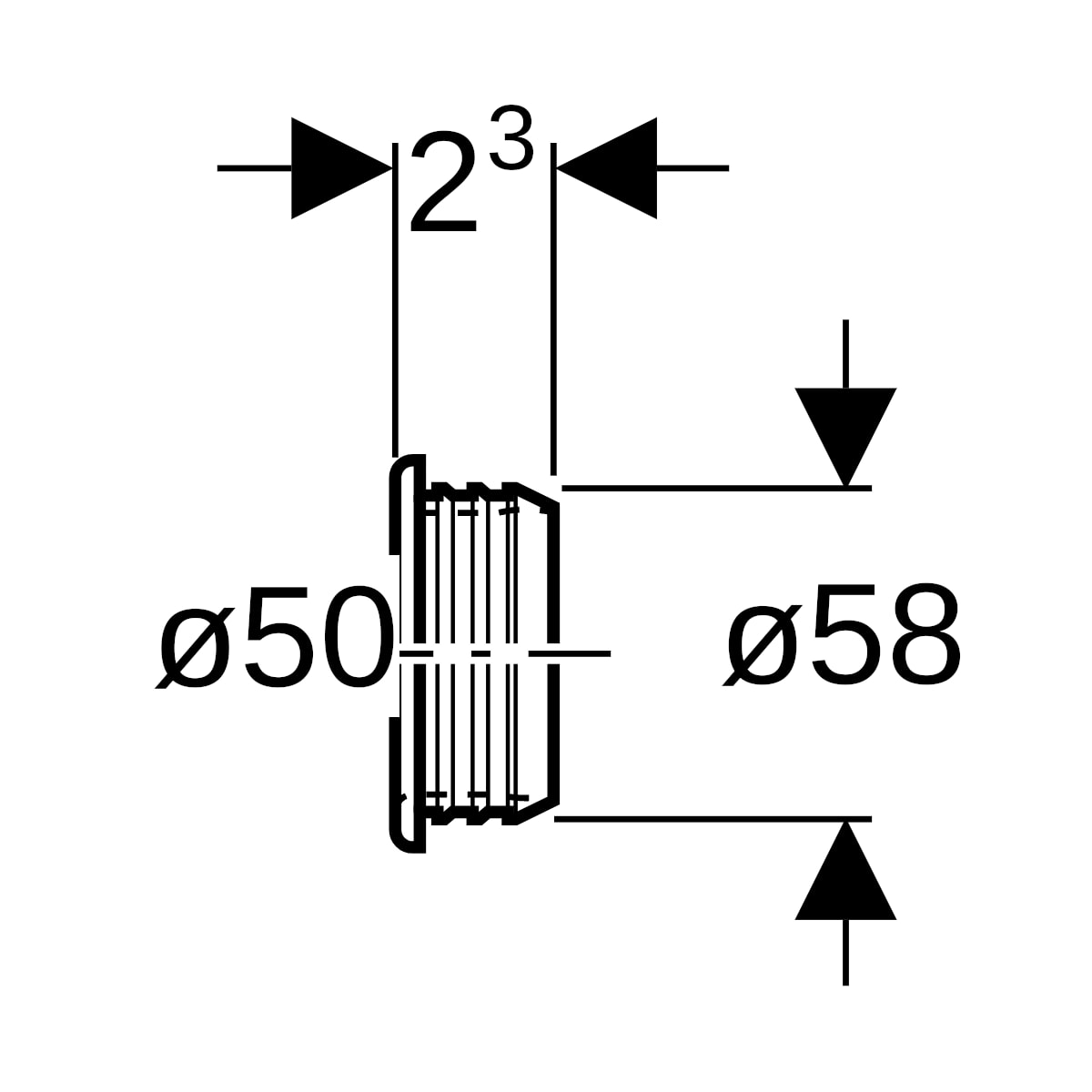 Geberit Manschette EPDM für d63 d 50x58mm 153.566.16.1