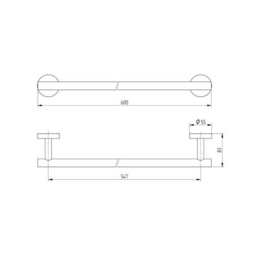 Avenarius Badetuchhalter 60cm 1903060015