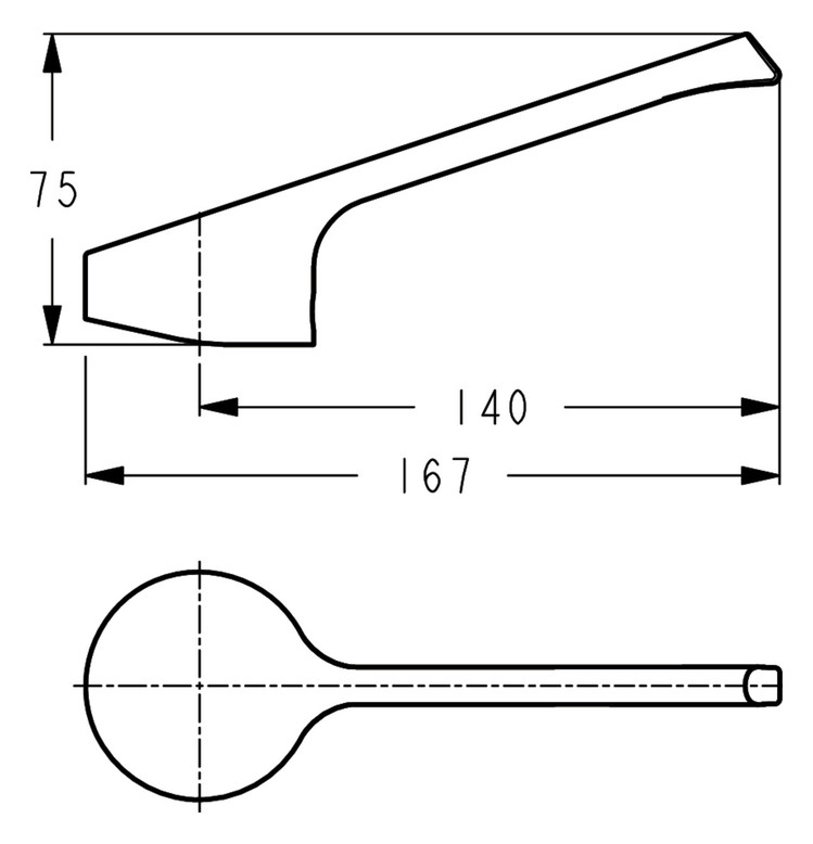 Ideal Standard Bügelgriffhebel Retta, L:140mm, chrom B960832AA