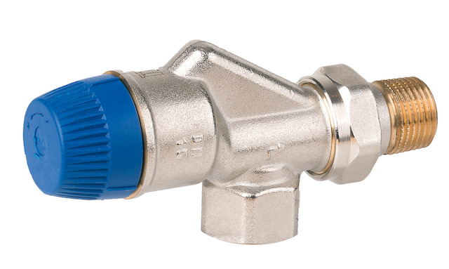 Resideo Thermostatventil Kombi-TRV, R 1/2, axial, mit integriertem Differenzdruckregler V2100API15
