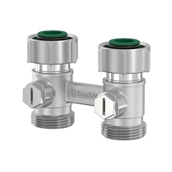 Flamco Hahnblock EXCLUSIV Durchgang D2/50 G3/4i x G3/4a mit Konus F10014