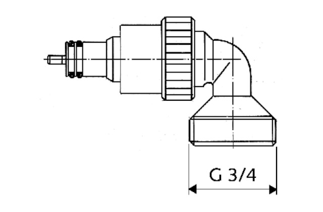 Schell Spüladapter QUICK Stecktechnik Ablaufbogen 3/4 AG, 1/2", messing 007030099
