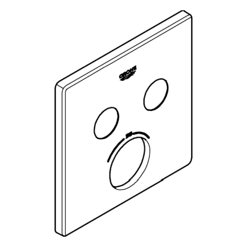 Grohe Rosette für SmartControl UP- Thermostat mit 2 Absperrventile für SmartControl UPersteel 49039DC0