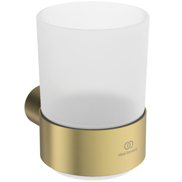 Ideal Standard Zahnputzbecher Conca, rund, gold gebürstet T4505A2