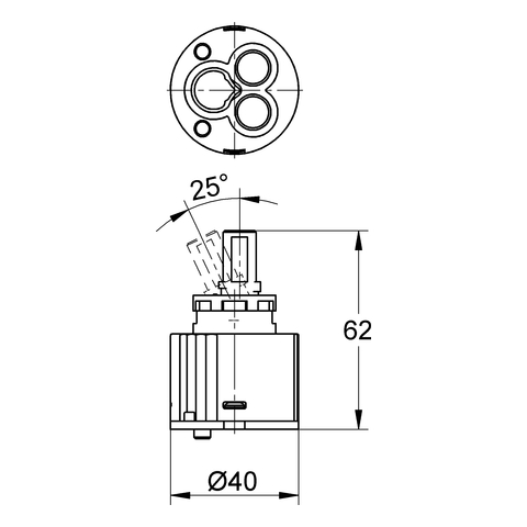 Eichelberg Keramik-Kartusche mit Ecom-Funktion 44046500