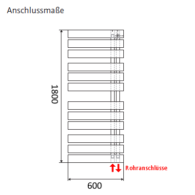 HSK Badheizkörper Yenga H: 1824 L: 600 mm, Sonderlackierung 8760180-96