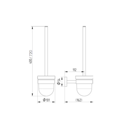 Avenarius Toilettenbürstengarnitur mit Schallschutzring 2002200040