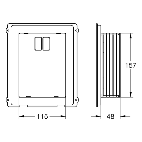 Grohe Revisionsschacht für kleine Abdeckplatten für 80mm Spülkasten 40949000
