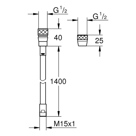 Grohe Brauseschlauch für Einhandmischer 46174000