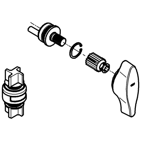 Grohe Umstellung chrom für Zweigriffarmaturen 45048000