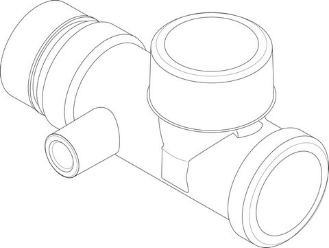 Bosch / Buderus T-Stück G11/2 mit Muffe G1/4 Rücklauf 8718595434