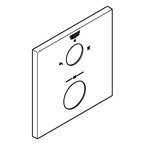 Grohe Rosette eckig für Thermostat-Fertigmontagesets chrom 49102000