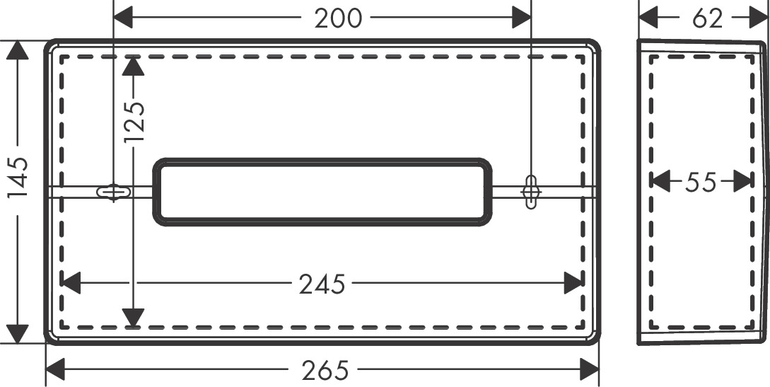 Hansgrohe Kosmetiktuchbox AddStoris mattweiss 41774700