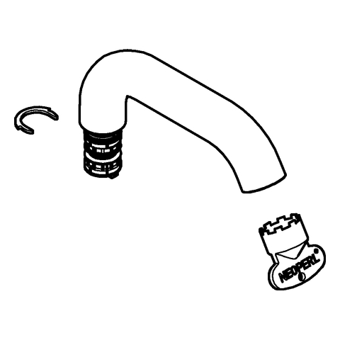 Grohe Rohrauslauf für Essence Einhand-Waschtischbatterie M-size chrom 13373000