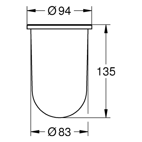 Grohe Ersatzglas Essentials für Toilettenbürstengarnitur 40393000