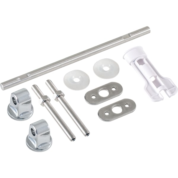 Geberit Set Scharniere mit Scharnierwelle für WC-Sitz Befestigung von unten (2 Stück) 243.914.00.1