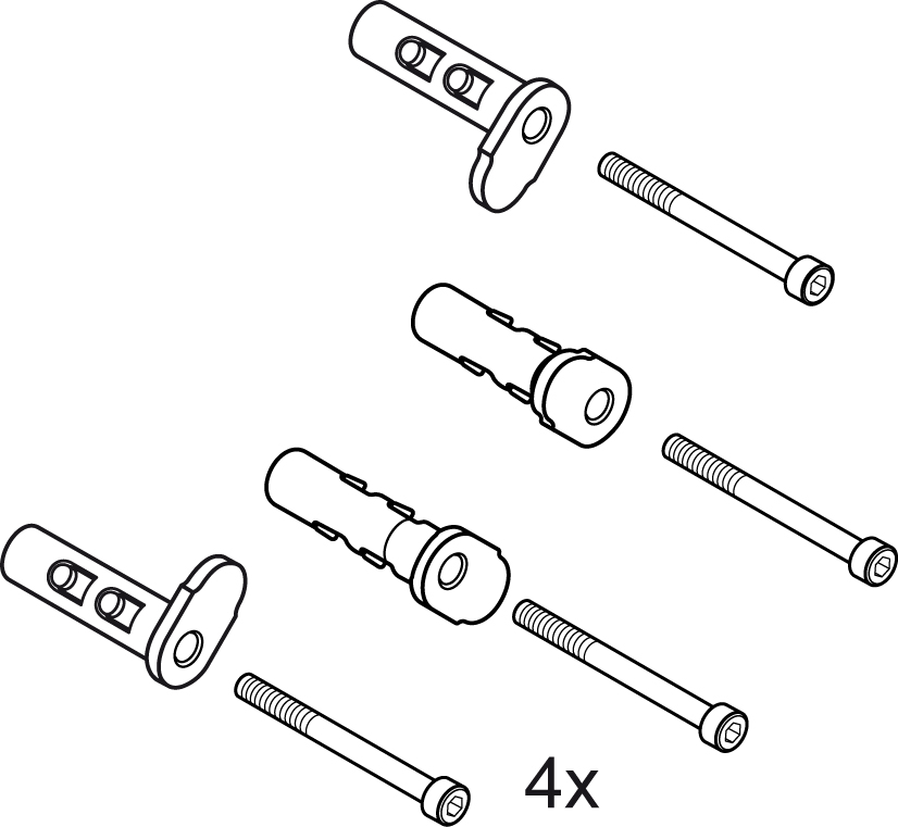 Ideal Standard Befestigungsstecker + Schrauben A860841NU