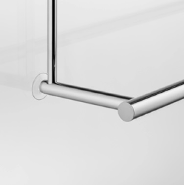 Avenarius Badetuchhalter 2-fach für Duschabtrennungen mit 2 Haken bis 10mm Glasstärke 9004580010