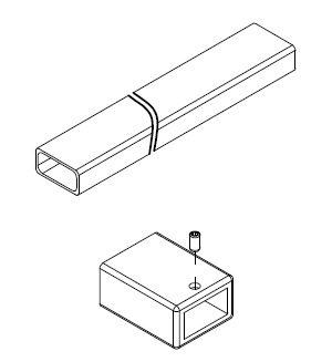 HSK Stabilisationsbügel Hohlprofil K2, Sonderlänge 2.000mm E88338-S-41