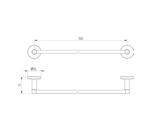 Avenarius Badetuchhalter 60cm 1703060010