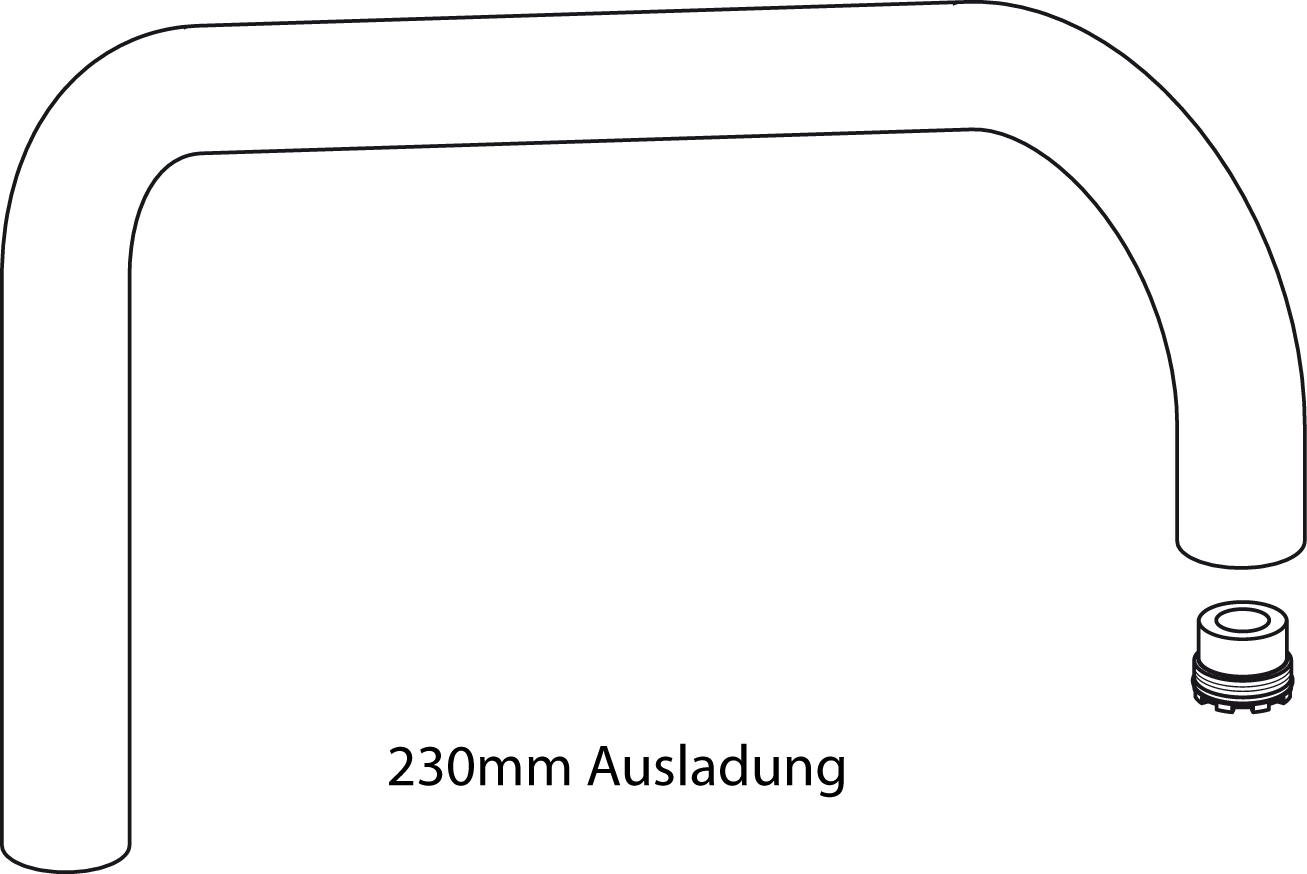 Ideal Standard Rohrauslauf-Set Cerasprint, 230mm B960962AA
