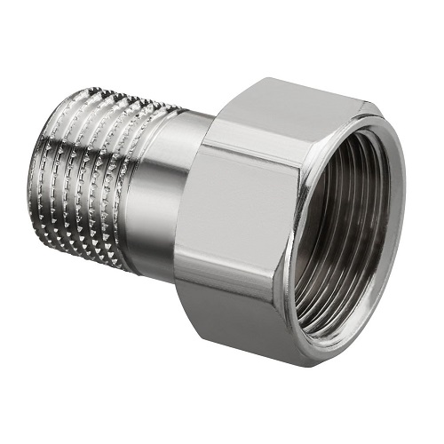 Oventrop Verschraubung, flachdichtend zum Heizkörper, DN15, 1/2" AG und ÜM 3/4" IG 1019394