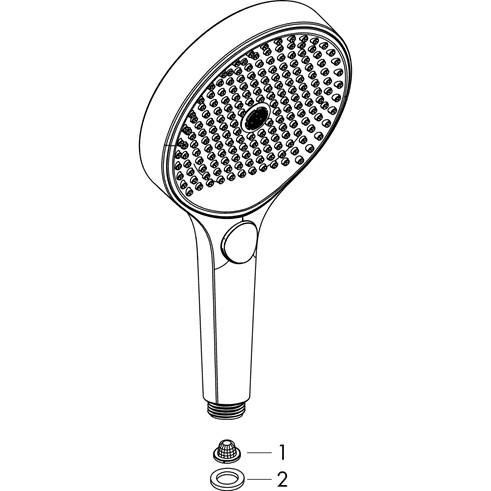 Hansgrohe Handbrause Rainfinity 130 3jet EcoSmart 9 l/min mattweiss 26865700