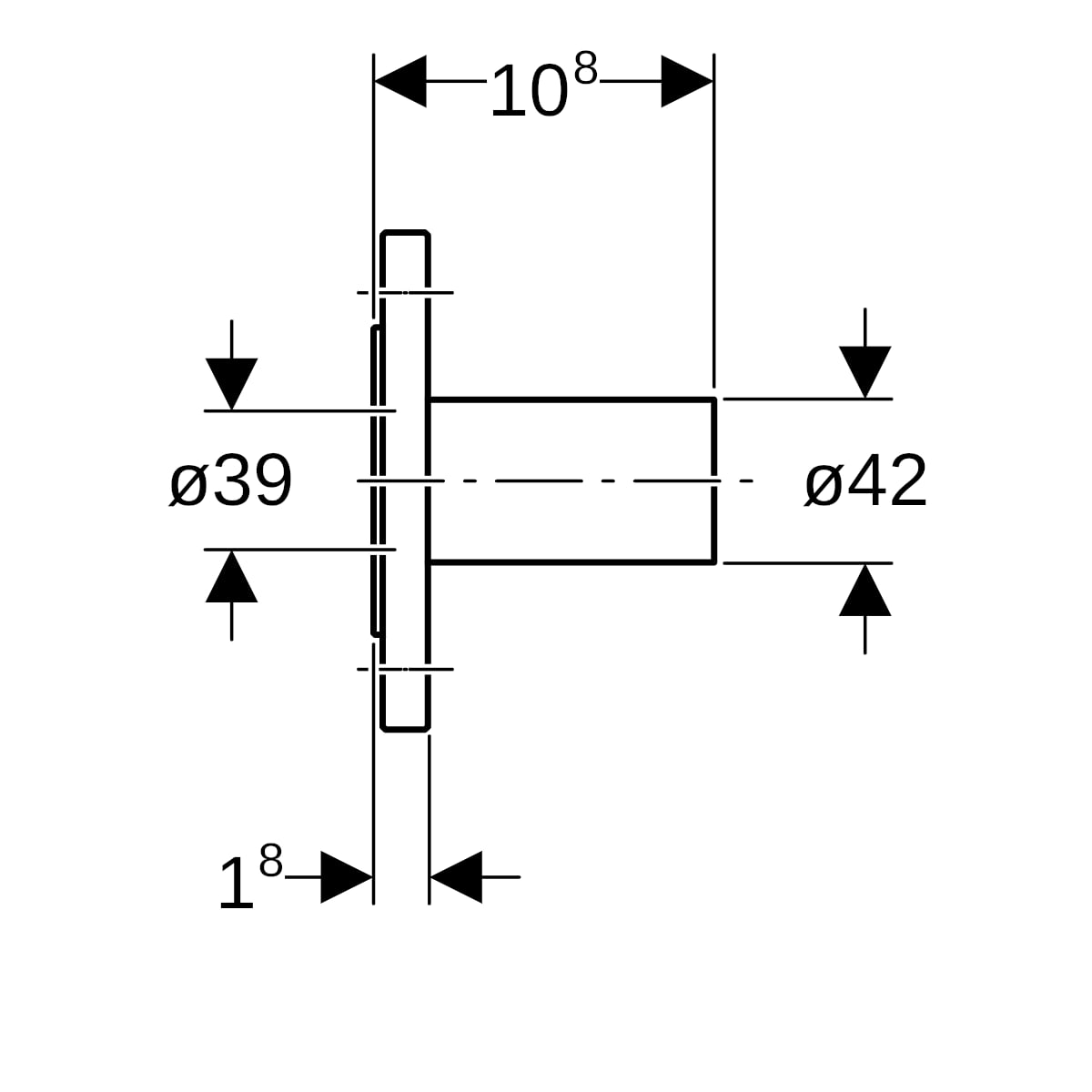 Geberit Mapress Edelstahl Flansch PN 10/16 mit Einschubende d42 33747