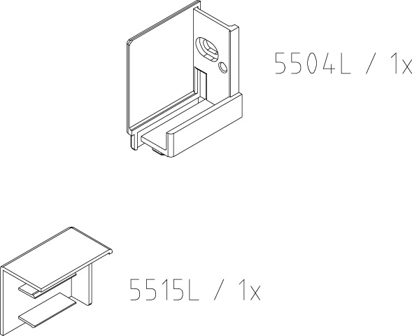 Kermi Set Wandwinkel links für Gleittür 2-teilig 2535899