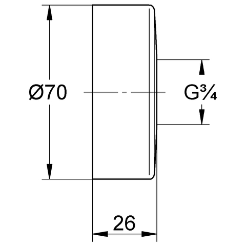 Eichelberg Schraubrosette Metall chrom 44042426
