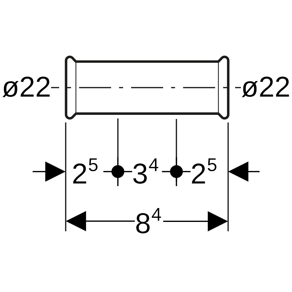 Geberit Mapress Edelstahl Schiebemuffe d22 (LABS-frei) 82104