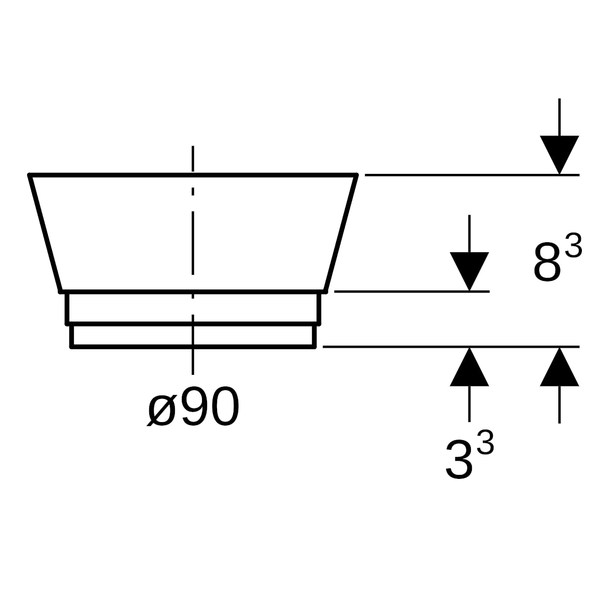 Geberit Schutzdeckel d90 366.820.92.1
