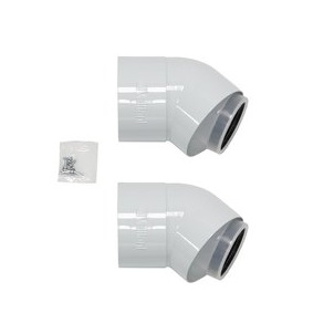 Vaillant Bogen 45 Grad Brennwert 80/125mm Luft-/Abgasführung, PP 303211