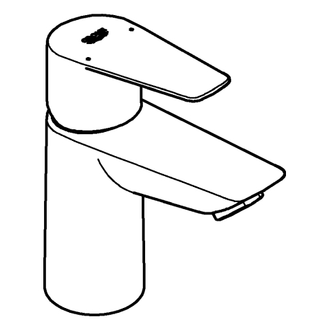 Grohe Einhand-Waschtisch-Batterie BauEdge S-Size chrom Push-Open Ablaufgarnitur 23895001