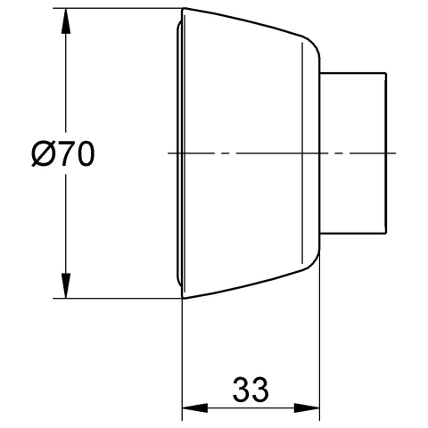 Eichelberg Wandrosette konisch für Einhandmischer und Thermostate chrom 44042326