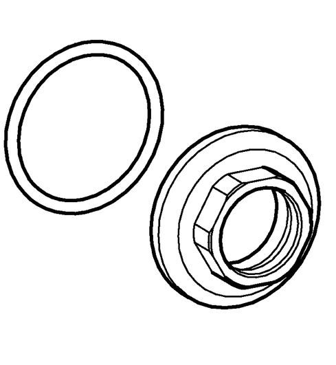 Hansa Befestigungsmutter HANSADESIGNO M28x1.5, SW30 59913442
