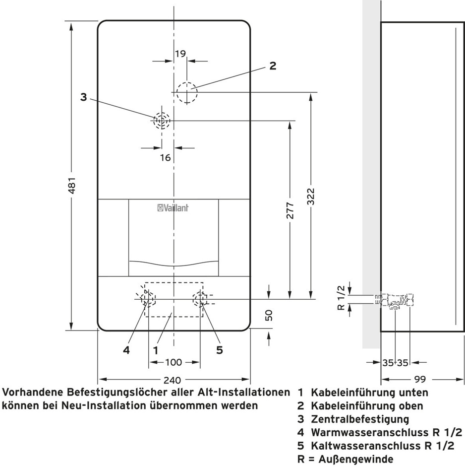Vaillant electronicVED E 24/8 BB pure Elektro-Durchlauferhitzer 0010027047