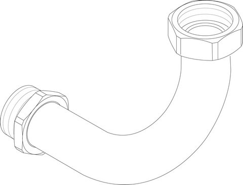 Bosch / Buderus Rohr DN32 35 x 1.5 Rücklauf 8735300125