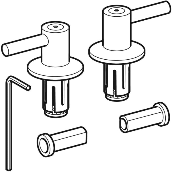 Geberit Set Scharniere für WC-Sitz Lineo 598147000