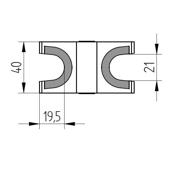Avenarius Universal Halter für Duschabtrennung 9004597010