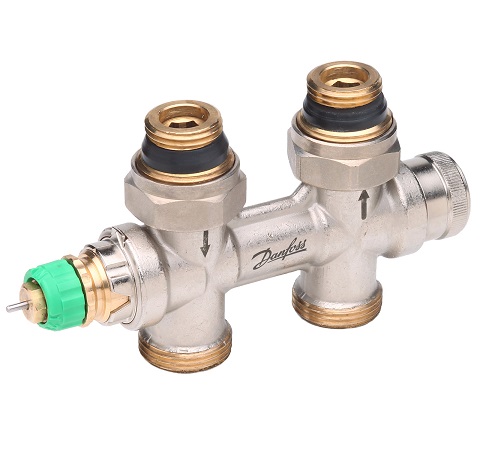 Danfoss dynamischer VHS-DV Fühler rechts oder links Durchgang, Ventileinsatz im RL für Heizkörper mit 1/2" 013G7915