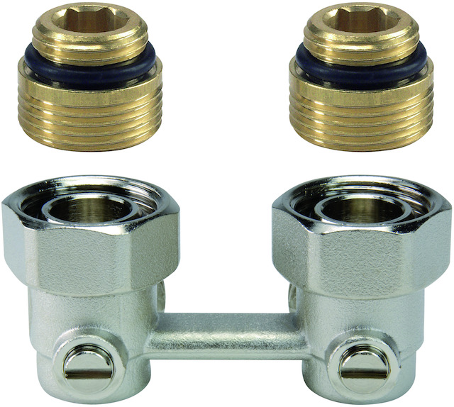 Resideo Hahnblock Verafix-VKE, Eck, Aussengewinde 1/2" V2495EY015A