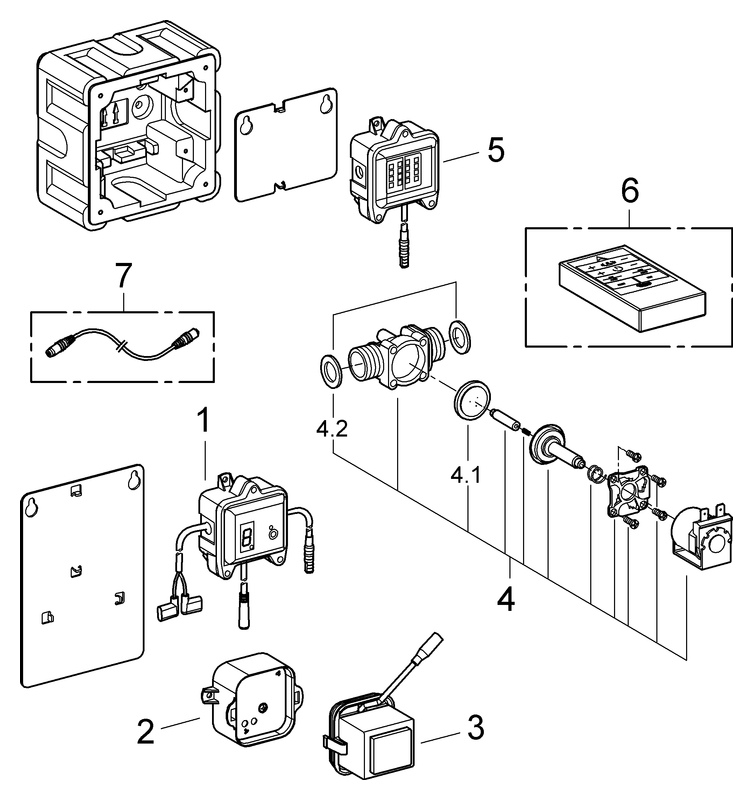 Grohe Austausch-Elektronik Radar für Urinal-Unterputz-Radar Altanlagen 43863000