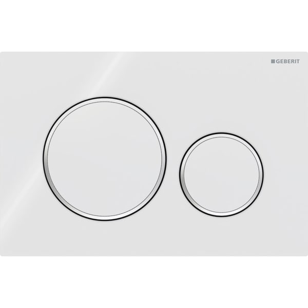Geberit Sigma20 Betätigungsplatte, für 2-Mengen-Spülung hochglanz verchromt / mattverchromt 115.882.KH.1