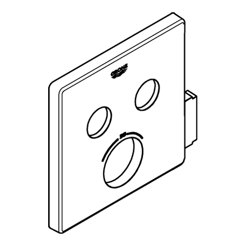 Grohe Rosette eckig für SmartControl chrom 49041000